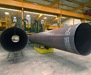 Submerged arc steel pipe forming method