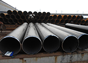 Large diameter coated steel pipe