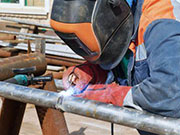 What preparations need to be made before industrial welding of steel pipes